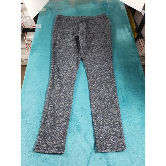 Mossimo Jeans Size 8 Womens Black Stretch Denim Pants Floral Mid Rise Skinny - Picture 10 of 11
